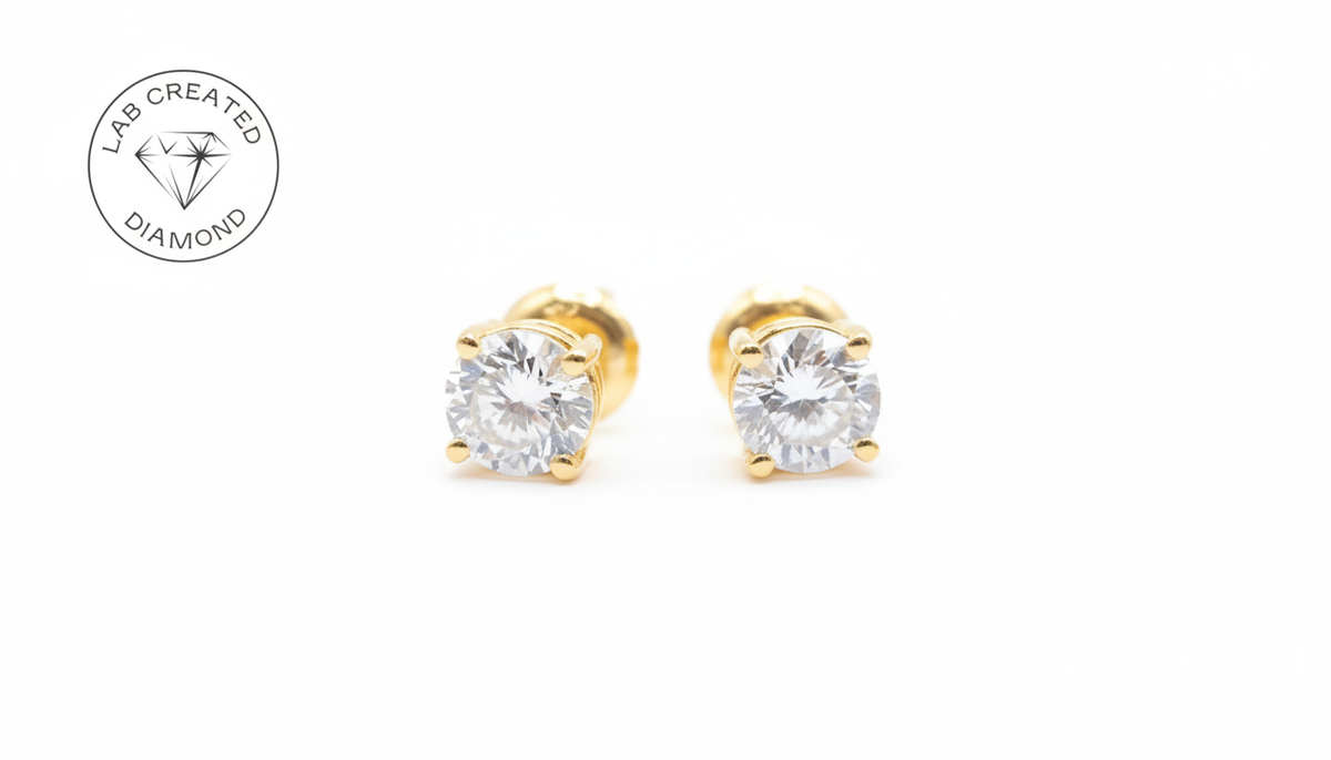 1.5 CTTW Lab Diamond Stud Earrings