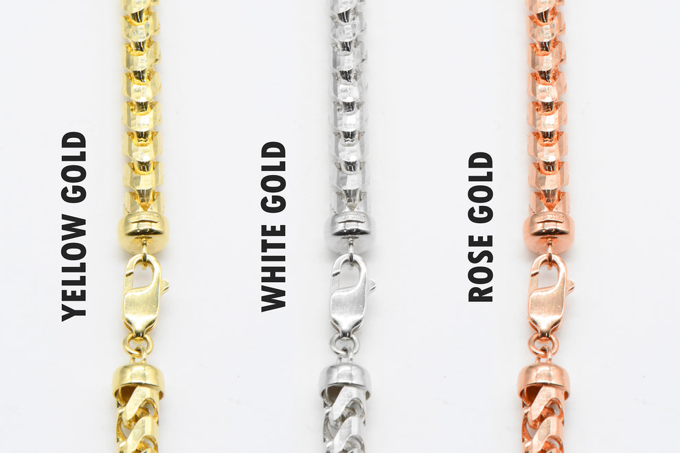 1.8mm Solid Gold Rounded Diamond Cut Franco Chain – Jewelry Spot USA