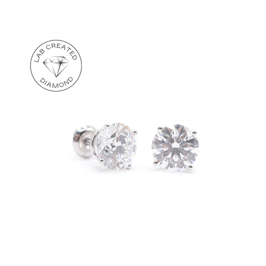 Black Friday Sale: 1.5 CTTW Lab Diamond Stud Earrings
