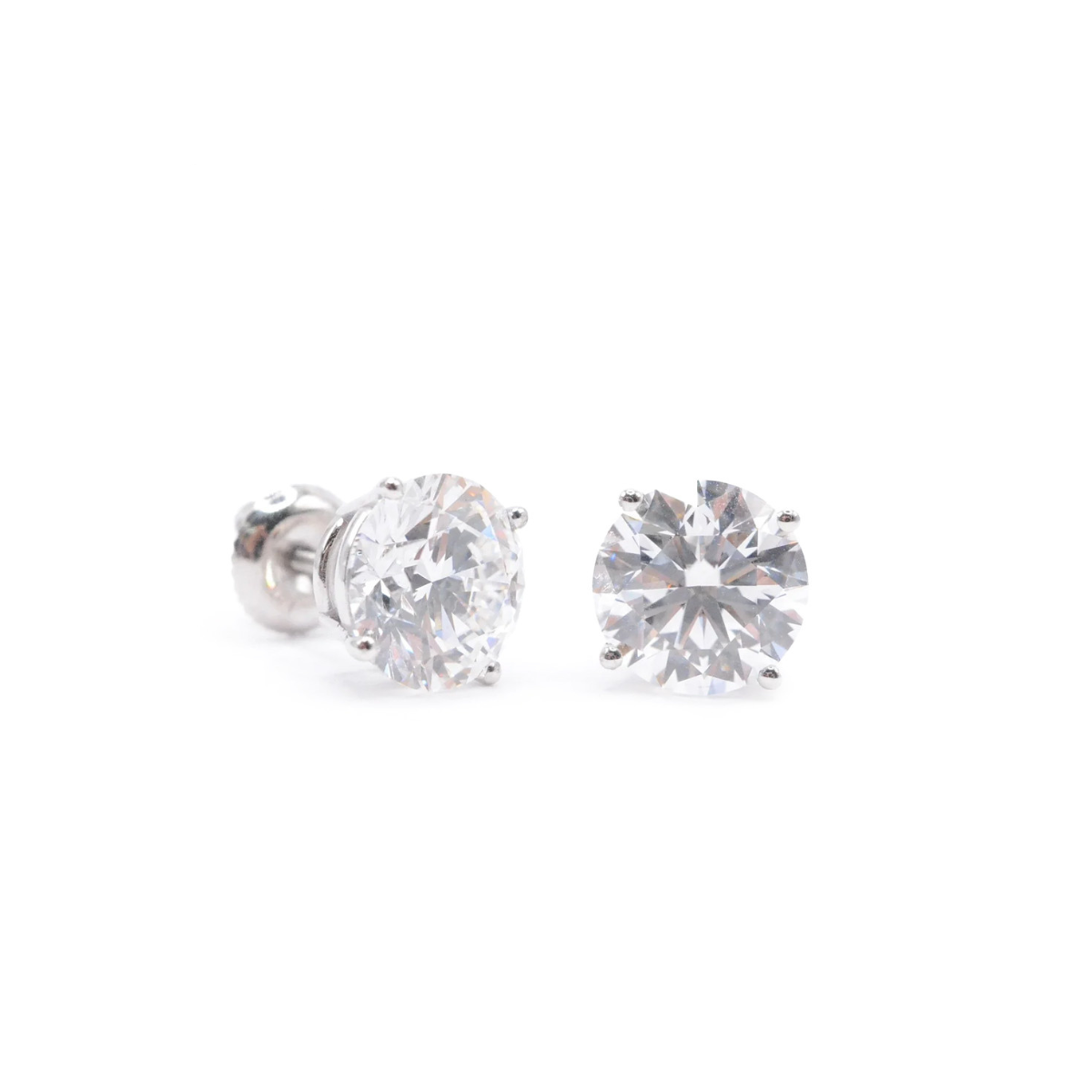 3 CTTW Lab Diamond Stud Earrings
