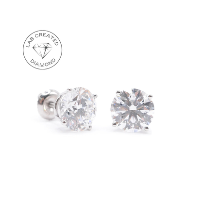 Black Friday Sale: 5 CTTW Lab Diamond Stud Earrings