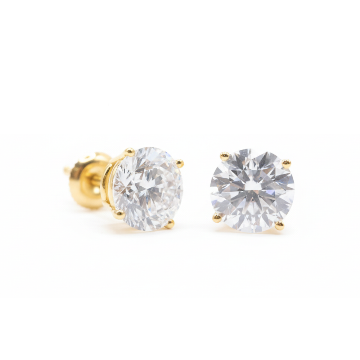 5 CTTW Lab Diamond Stud Earrings