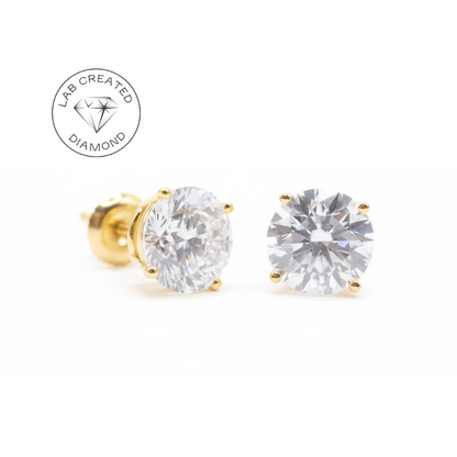 Black Friday Sale: 5 CTTW Lab Diamond Stud Earrings
