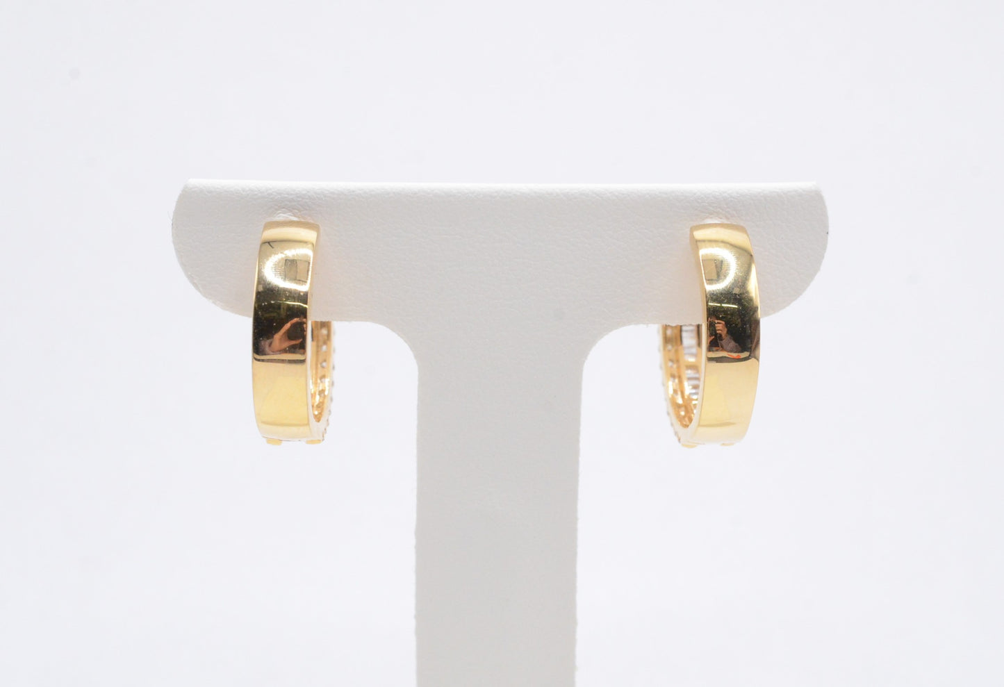 1.5 cttw Baguette Natural Diamond Hoop Earrings 14K Yellow Gold Hoops & Huggies
