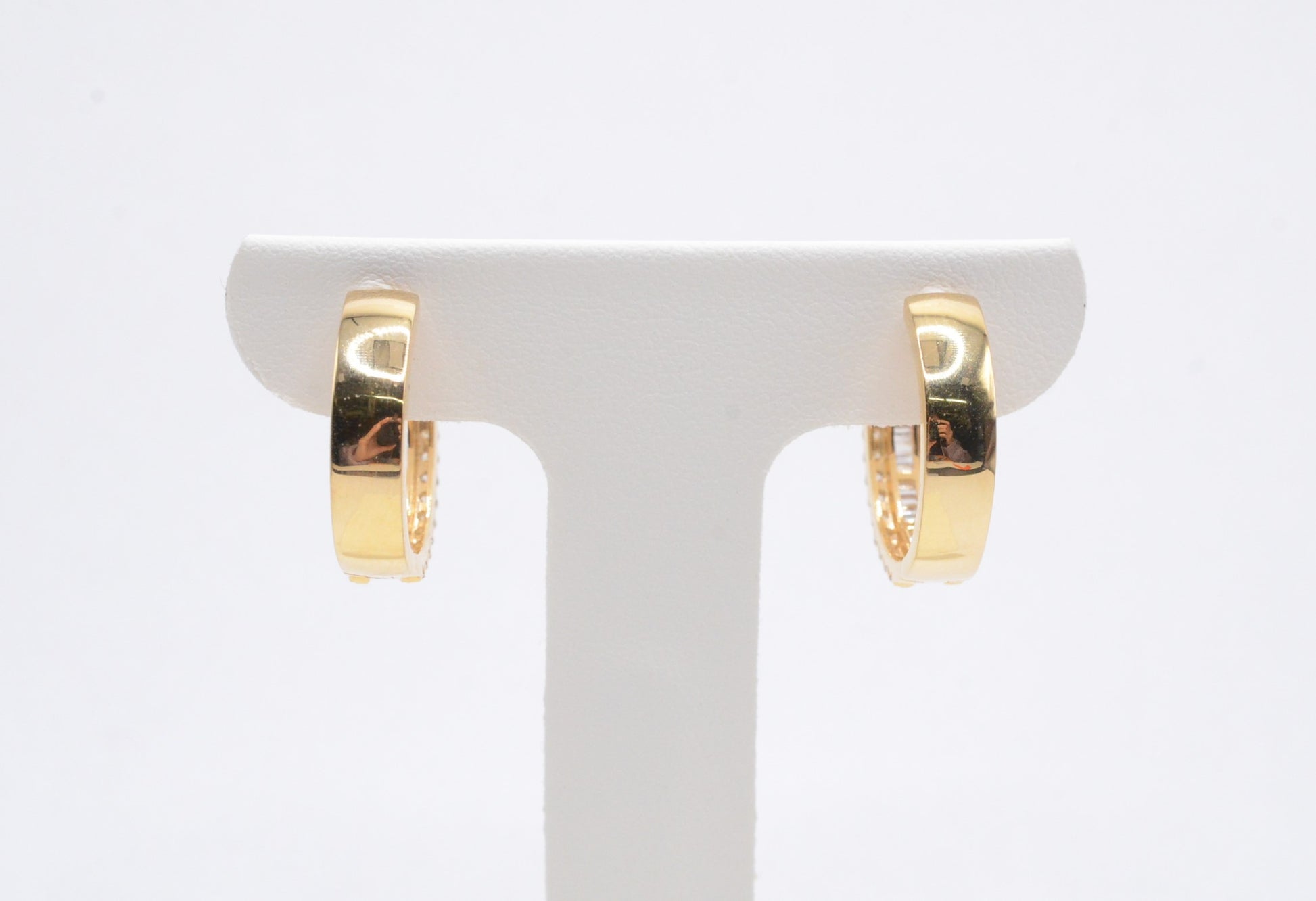 1.5 cttw Baguette Natural Diamond Hoop Earrings 14K Yellow Gold Hoops & Huggies