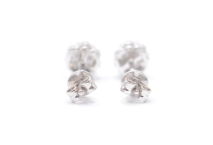 0.33 cttw Diamond Flower Stud Earring 10K White Gold Cluster Studs