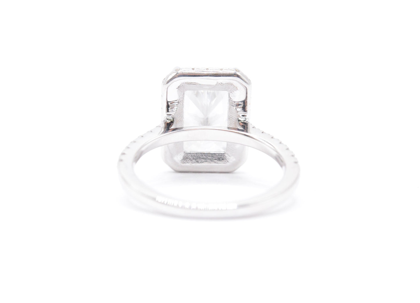 Made to Order-4ct Radiant Lab Diamond Engagement Ring 14K White Gold Made to Order