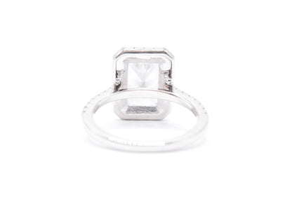 Made to Order-4ct Radiant Lab Diamond Engagement Ring 14K White Gold Made to Order