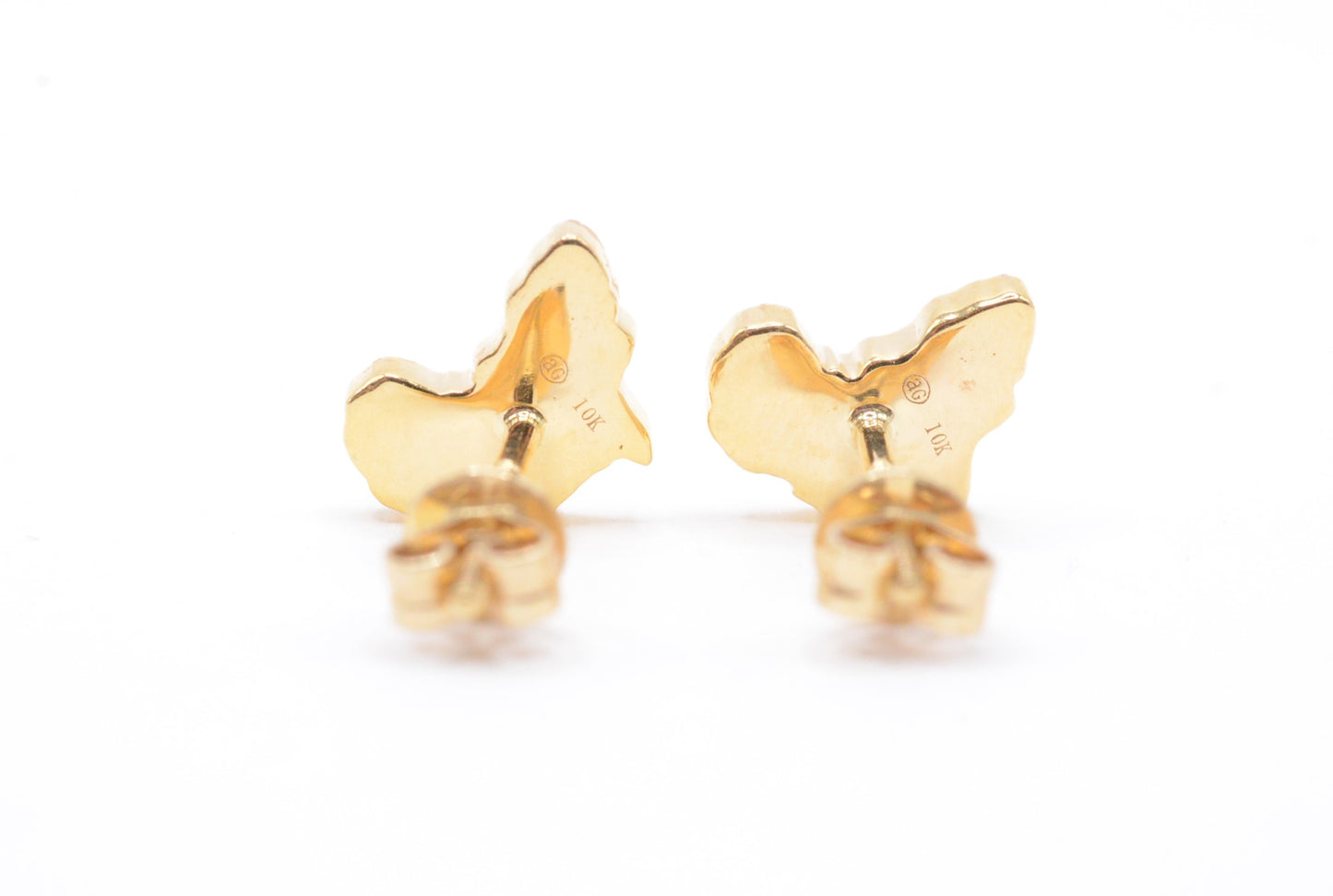 0.20 cttw Africa Diamond Stud Earrings 10K Yellow Gold Cluster Studs