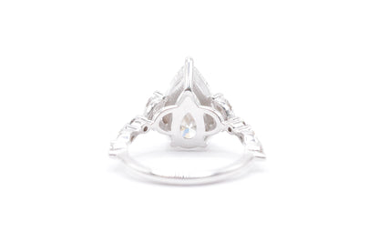 Made to Order-3ct Pear Lab Diamond Engagement Ring 14K White Gold Made to Order