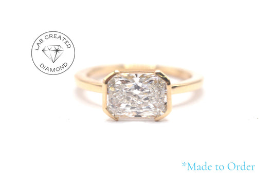 2ct Radiant Lab Diamond 14K Yellow Gold