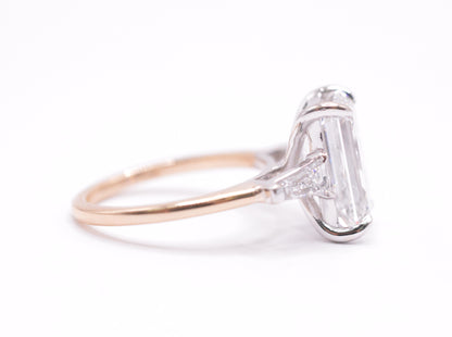 Made To Order-4ct Emerald Lab Diamond Engagement Ring 14K Yellow Gold Lab Grown Diamond