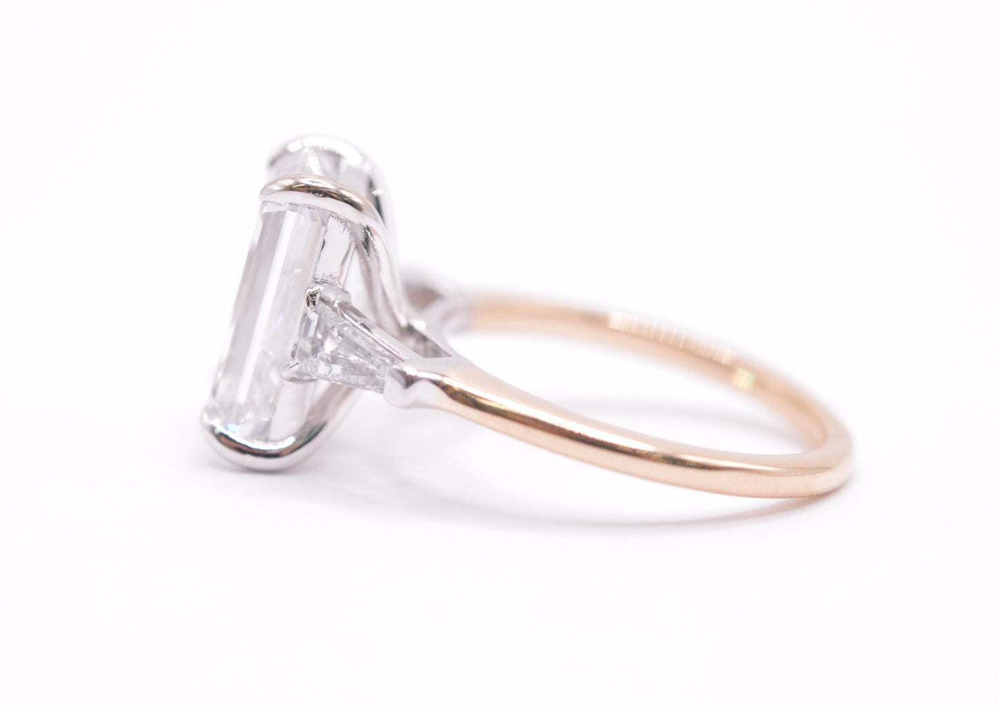 Made To Order-4ct Emerald Lab Diamond Engagement Ring 14K Yellow Gold Lab Grown Diamond