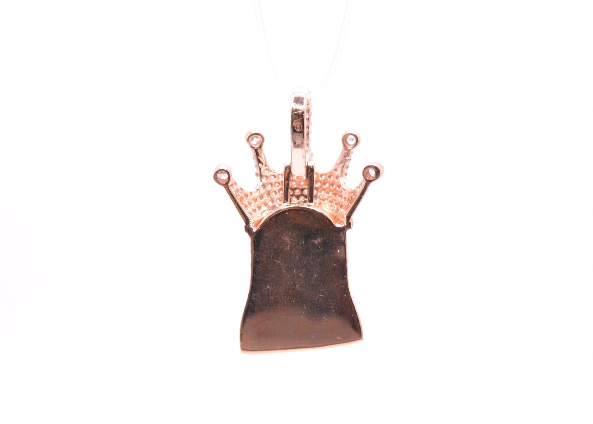 2.0 cttw Diamond Jesus Head with Crown 10K Rose Gold Jesus