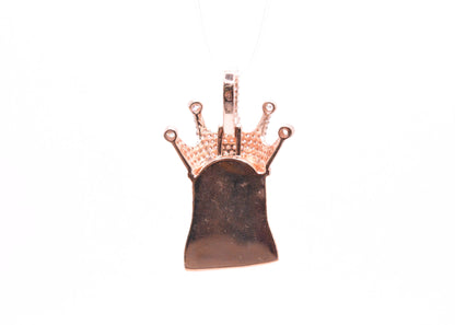 2.0 cttw Diamond Jesus Head with Crown 10K Rose Gold Jesus