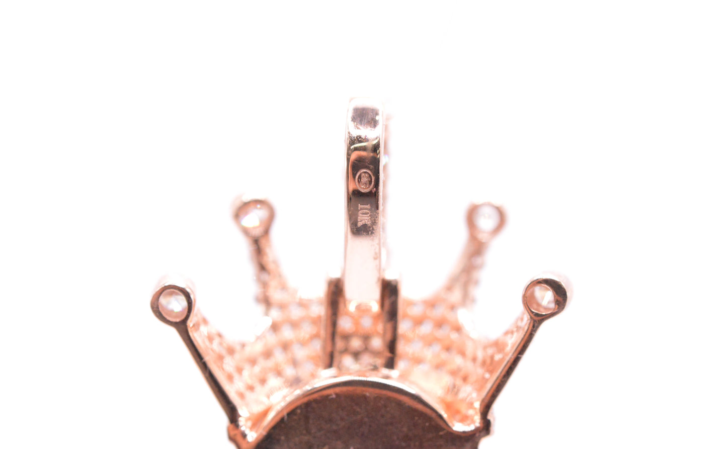2.0 cttw Diamond Jesus Head with Crown 10K Rose Gold Jesus
